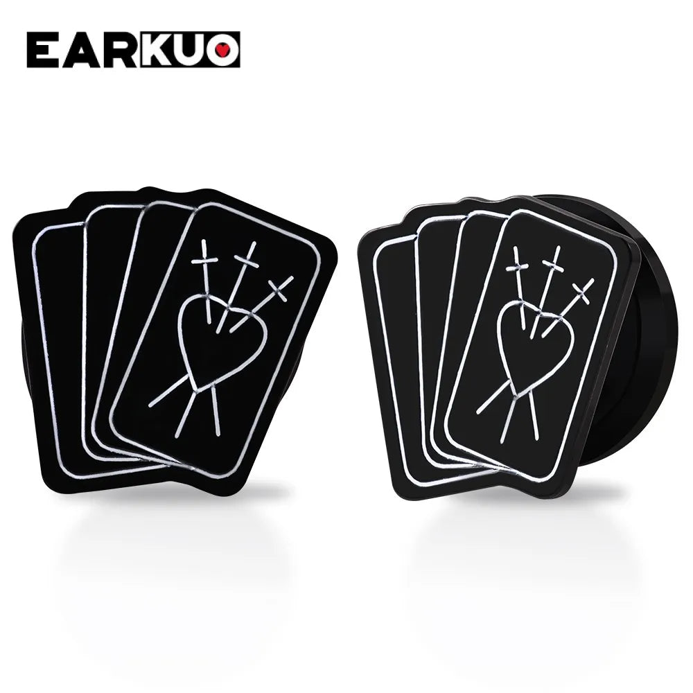 Acrylic Cat OUIJA Ear Plugs – Witch Poker Tunnels & Stretchers (2PCS)