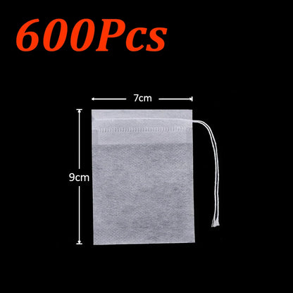 Disposable Tea Filter Bags – Empty Drawstring Paper Pouches for Loose Tea, Herbs & Coffee (100–1000PCS)