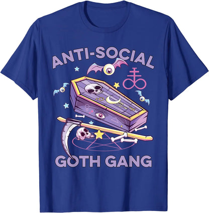 Anti-Social Pastel Goth Gang T-Shirt – Alternative Aesthetic Streetwear Tee