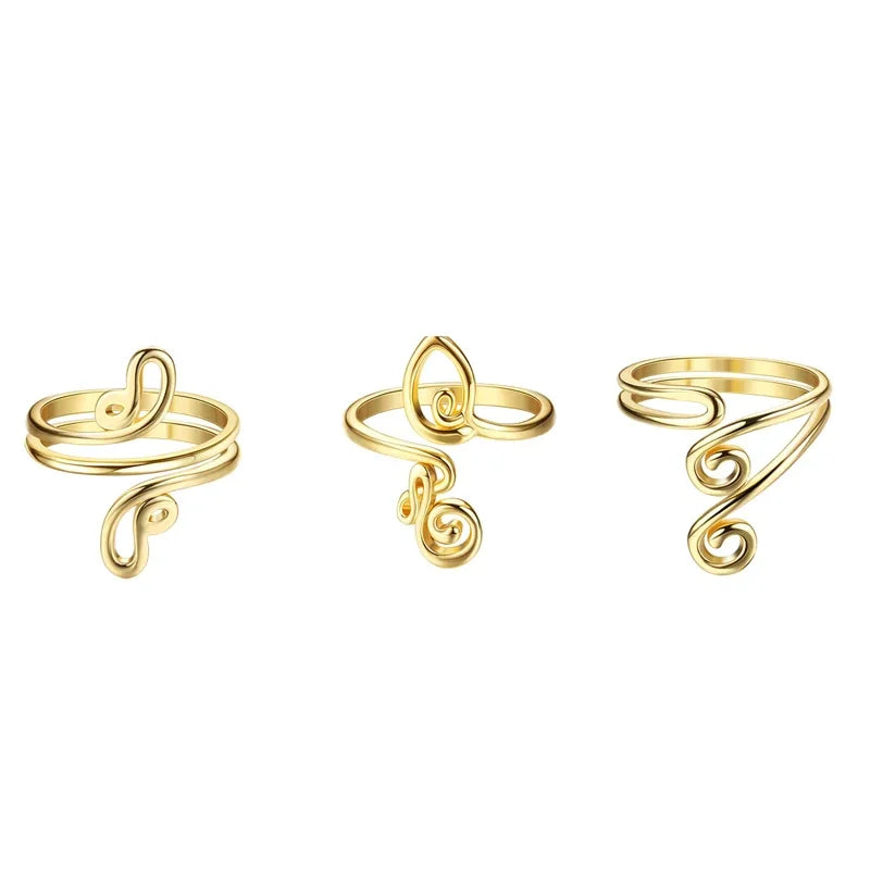 3pcs Adjustable Toe Rings – Summer Beach Foot Jewelry