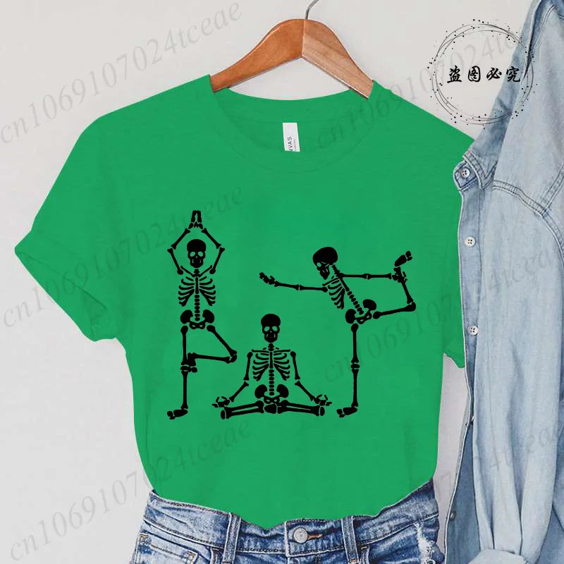 Skeleton Yoga Funny Halloween Shirt