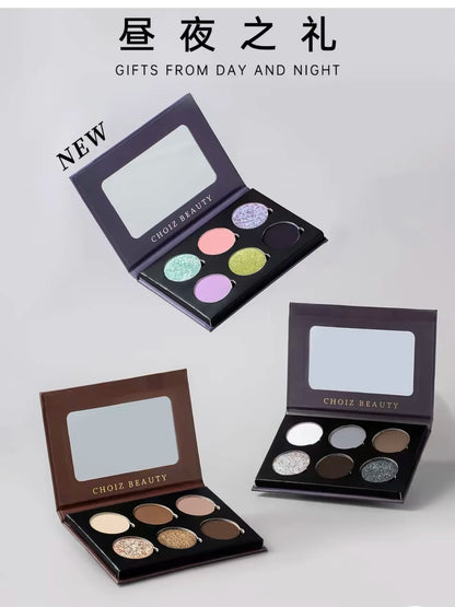 6-Color Green Chameleon Butterfly Eyeshadow Palette – Gothic Glam with a Twist