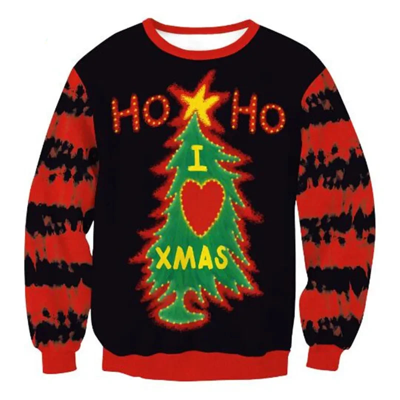 3D Funny Christmas Sweater – Green Holiday Jumper for Party & Festive Wear