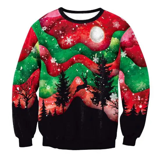 3D Funny Christmas Sweater – Green Holiday Jumper for Party & Festive Wear