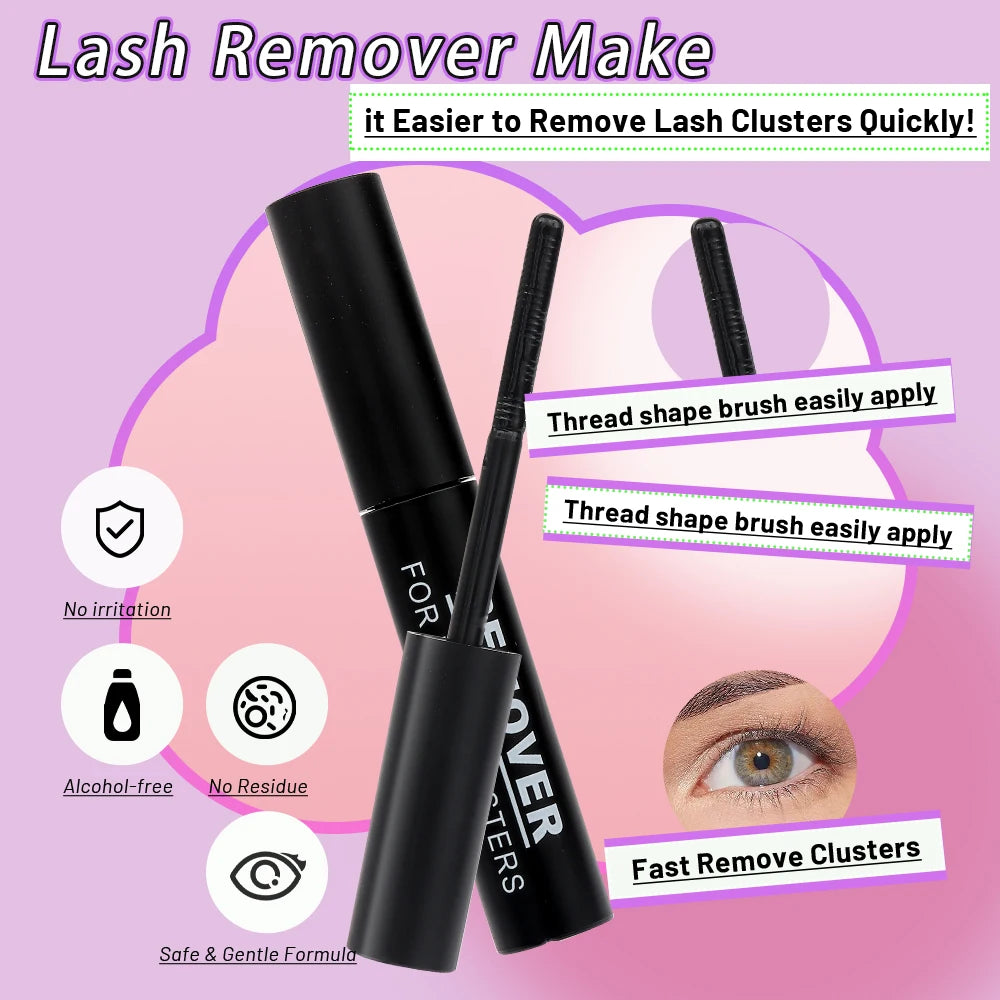 Mixed Cluster Lash Extension Kit – 30D + 40D | 60P + 80P | Glue, Remover, Sealant, Tweezers & Brushes
