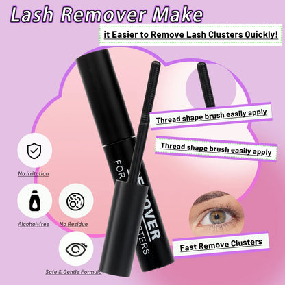 Mixed Cluster Lash Extension Kit – 30D + 40D | 60P + 80P | Glue, Remover, Sealant, Tweezers & Brushes