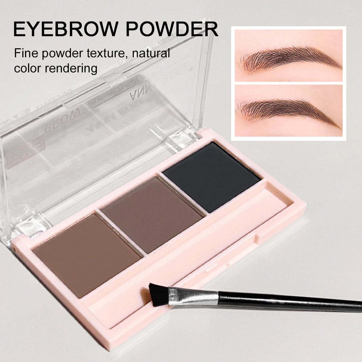 3-Color Eyebrow Powder – Waterproof, Long-Lasting Definition