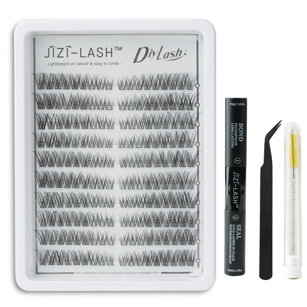 10 Rows Wispy Individual Cluster Lashes – CC Curl (12mm)