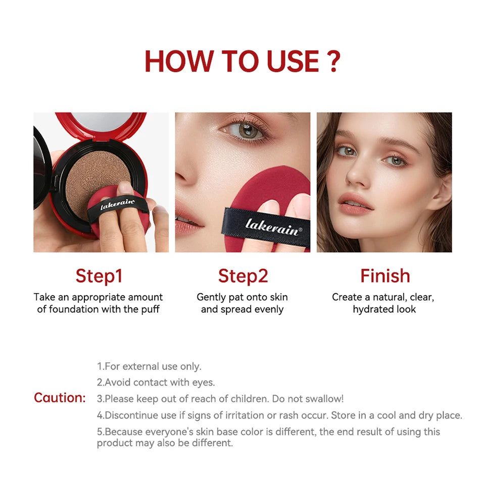 Cushion Refill Foundation – Waterproof, Semi-Matte & Long-Lasting (72H Wear)