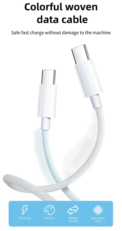 60W USB Type-C to Type-C Fast Charging Cable