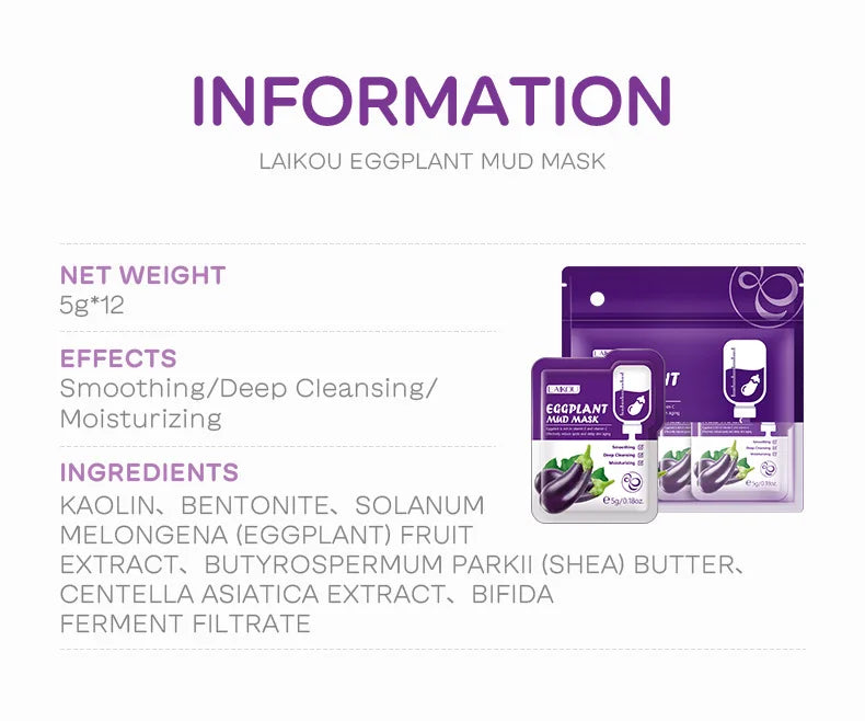 Eggplant Mud Mask Set (5pcs)