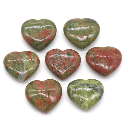 Natural Stone Heart Crystals – Rose Quartz, Amethyst & Gemstone Ornaments