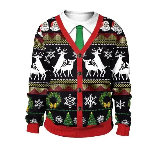 3D Funny Green Ugly Christmas Sweater – Women’s Holiday Party Jumper 2025