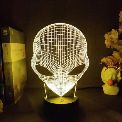 3D Illusion Alien Lamp – Color Changing Night Light
