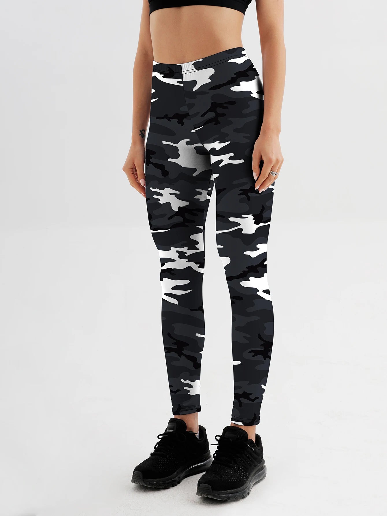 Camouflage High-Waist Leggings – Fitness Push-Up Gym Pants