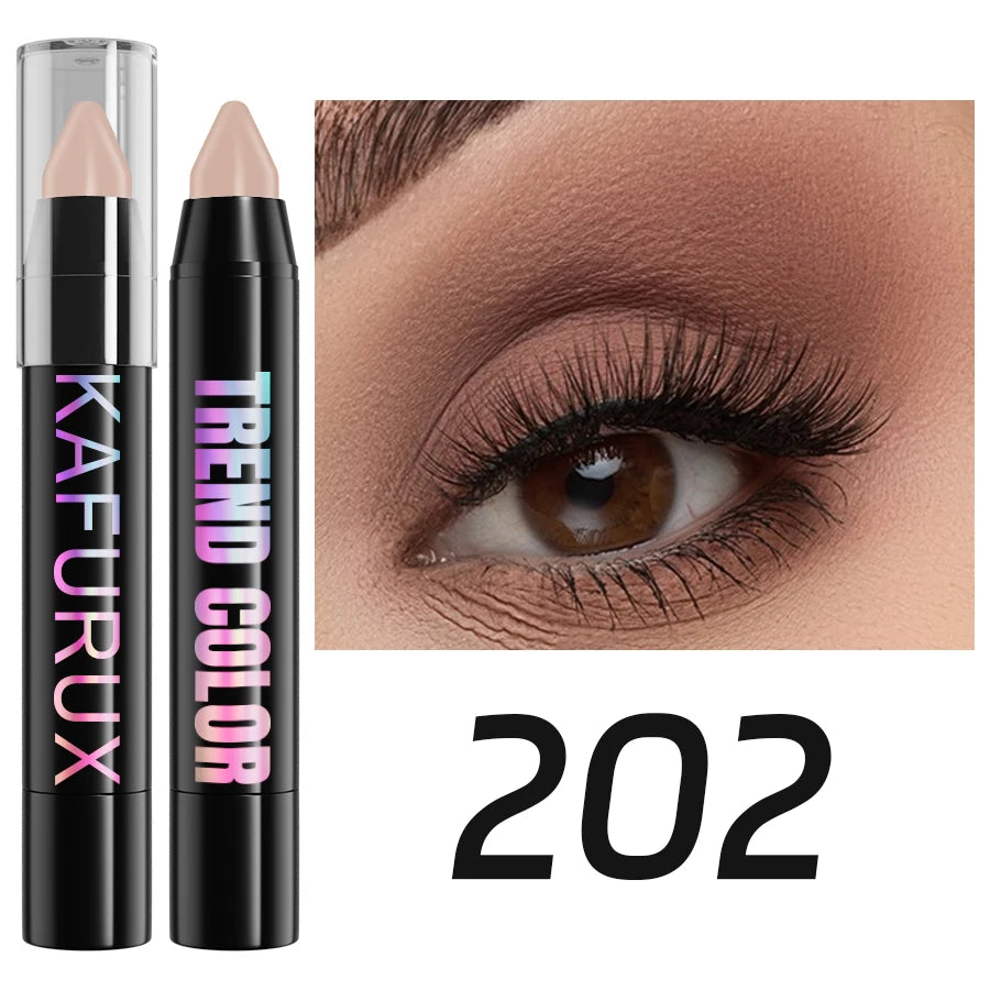 24-Color Pearlescent Glitter Eyeshadow & Eyeliner Pencil – Waterproof, Shimmer & Matte Eye Makeup