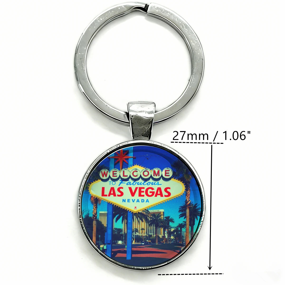 Vintage Las Vegas Welcome Keychain