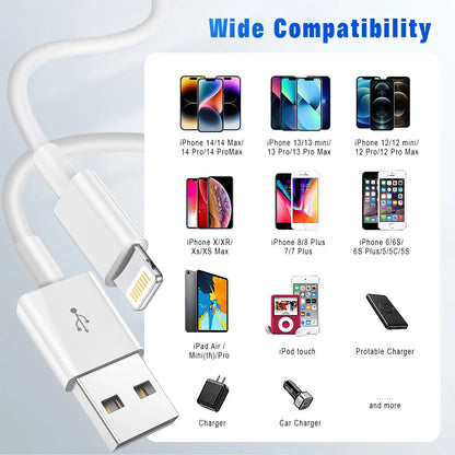 3A USB Fast Charging Cable for iPhone – 3ft / 6ft