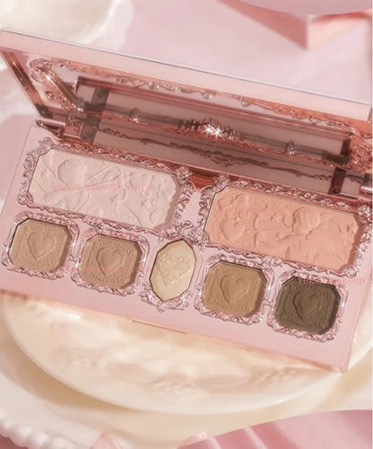 FlowerKnows Strawberry Cupid Complexion Palette – Blush, Glow, &amp; Radiate Romance