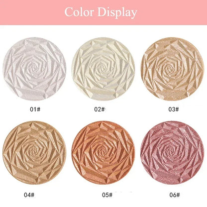 6-Color Diamond Highlighter Powder Palette