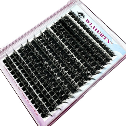 DIY 3D Fluffy Lash Clusters – 160D/90D Volume Extensions (12 Rows)