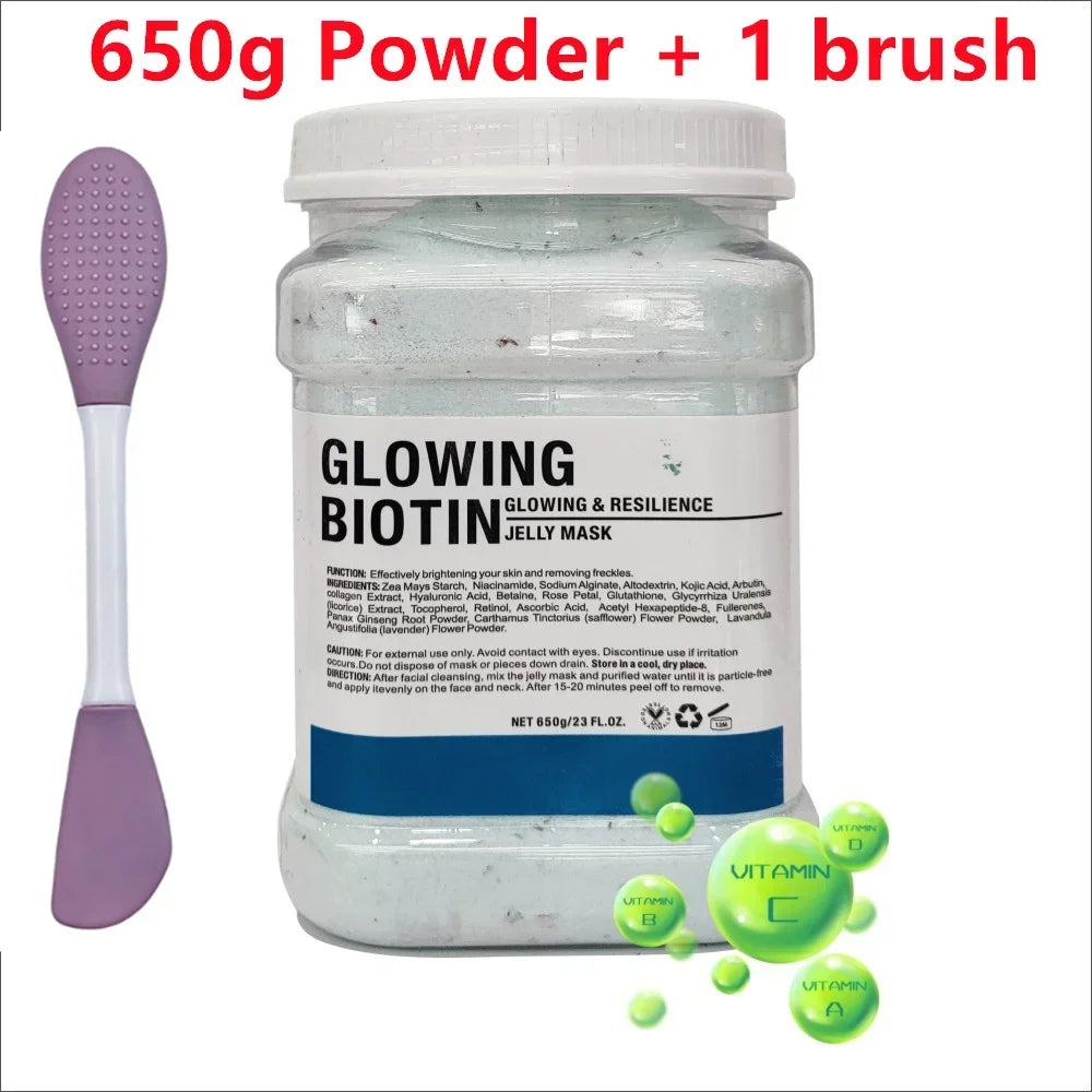 650g Chamomile & Hyaluronic Acid Jelly Mask Powder – Hydrating, Firming & Brightening Facial Treatment 💆‍♀️✨