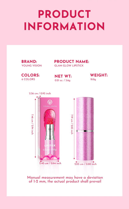 YOUNG VISION Color-Changing Pearl Lipstick – Flash, Glow &amp; Go!