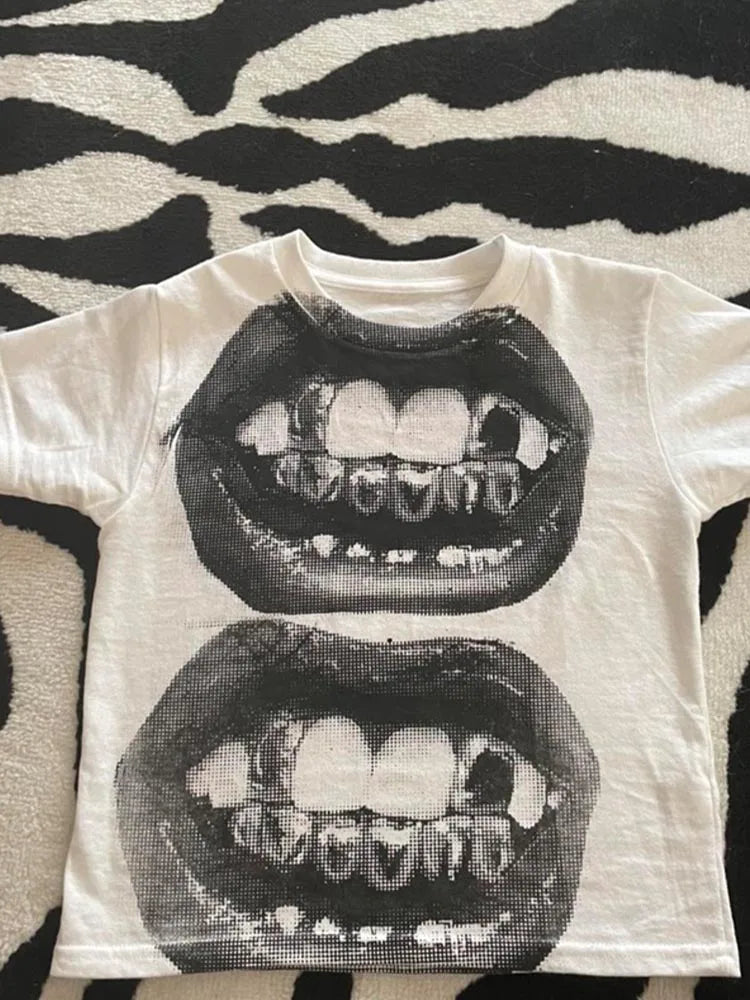 Punk Y2K Gothic Baby Tee