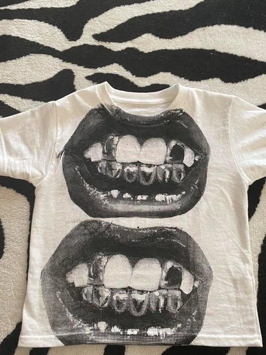 Punk Y2K Gothic Baby Tee