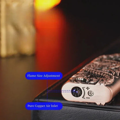 Magics Dual Flame Dragon Lighter – Refillable Metal