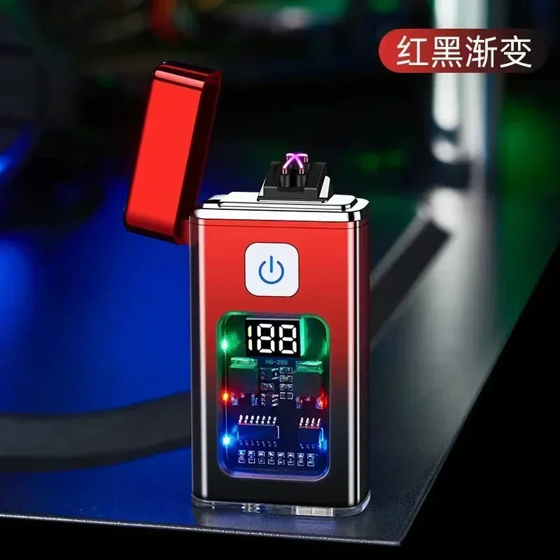 USB Rechargeable Electric Lighter – Windproof Dual Arc Plasma Fire Starter for Outdoors & Everyday Use