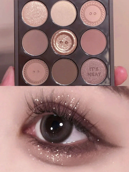 Nine-Color Earth Tone Eyeshadow Palette