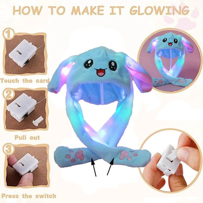 LED Moving Bunny Ears Hat