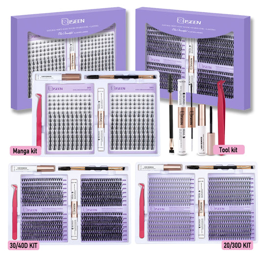 DIY Eyelash Extension Kit – Complete Cluster Lash Set with Bond, Seal & Tools