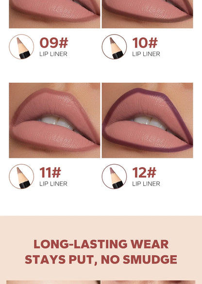12pcs Matte Silky Lip Liner Set ✨