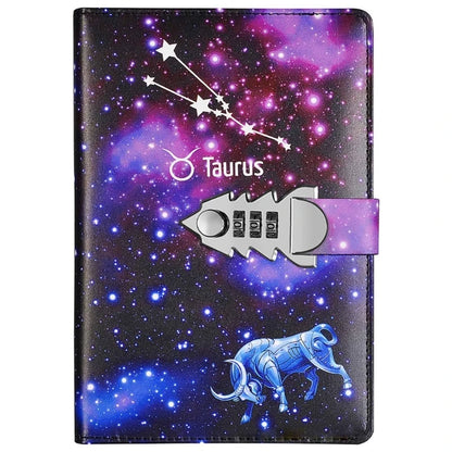 A5 Locking Journal – Digital Password Notebook with Combination Lock & Constellation Design