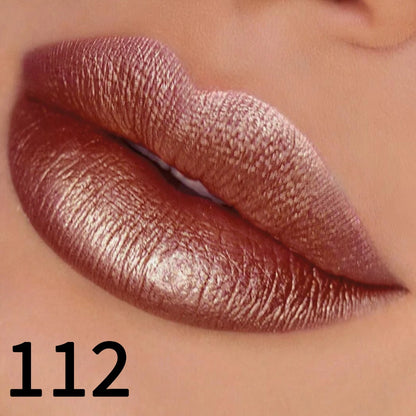 19-Color Glitter Lipstick Collection – Hydrating, Sparkling Metallic Lip Tints