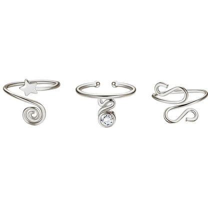3pcs Adjustable Toe Rings – Summer Beach Foot Jewelry