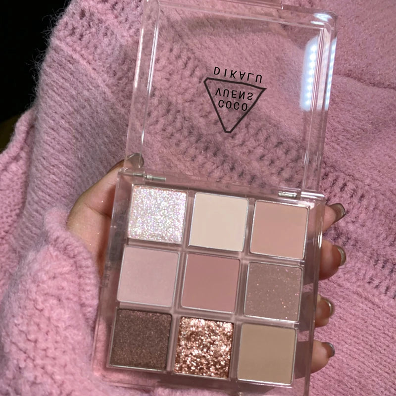 Oh Rosy 9-Color Eyeshadow Palette – Soft Smoke & Rose Tones