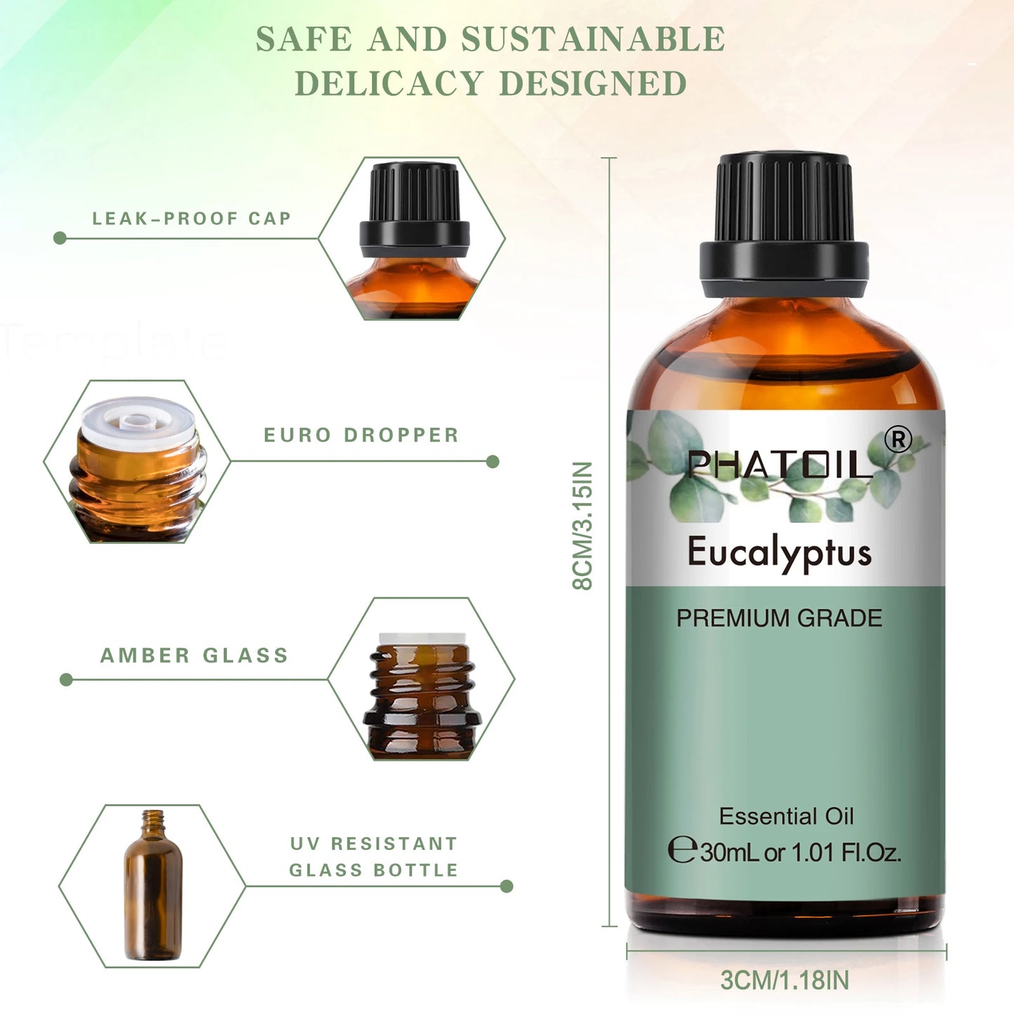 PHATOIL Aromatherapy Essential Oil – 30ml Single Scents