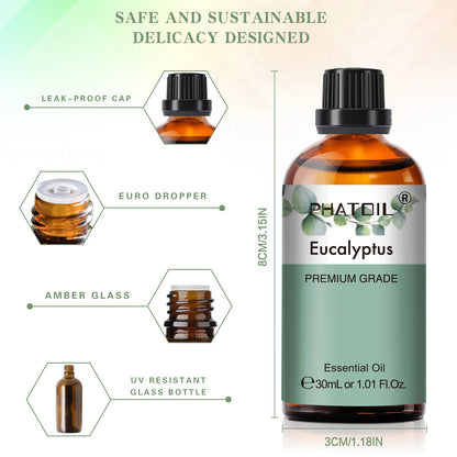 PHATOIL Aromatherapy Essential Oil – 30ml Single Scents