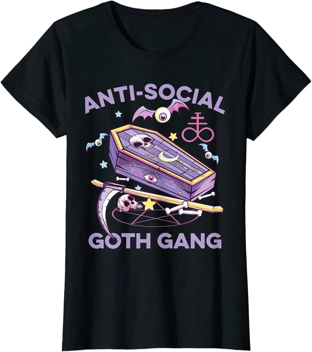 Anti-Social Pastel Goth Gang T-Shirt – Alternative Aesthetic Streetwear Tee