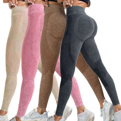 Seamless High-Waist Yoga Leggings – Quick-Dry Fitness Pants