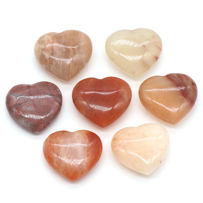 Natural Stone Heart Crystals – Rose Quartz, Amethyst & Gemstone Ornaments