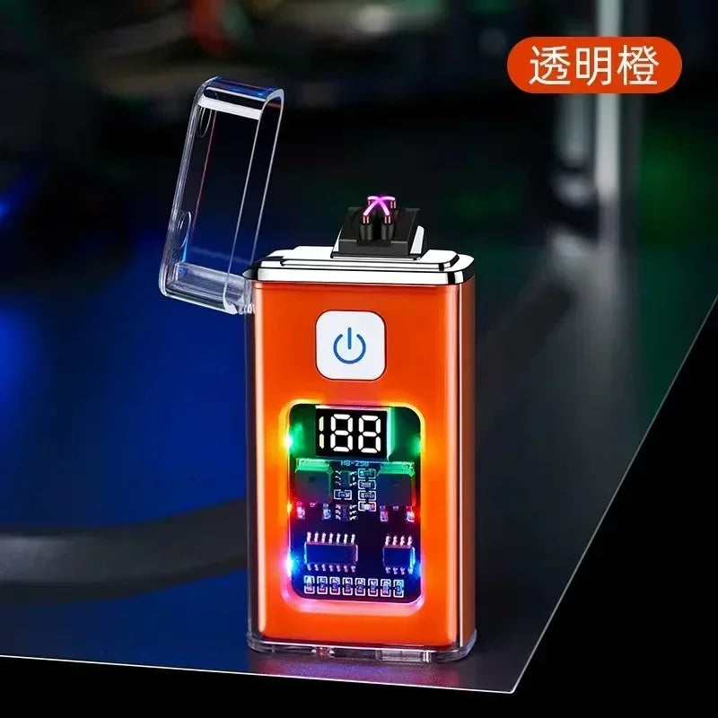USB Rechargeable Electric Lighter – Windproof Dual Arc Plasma Fire Starter for Outdoors & Everyday Use