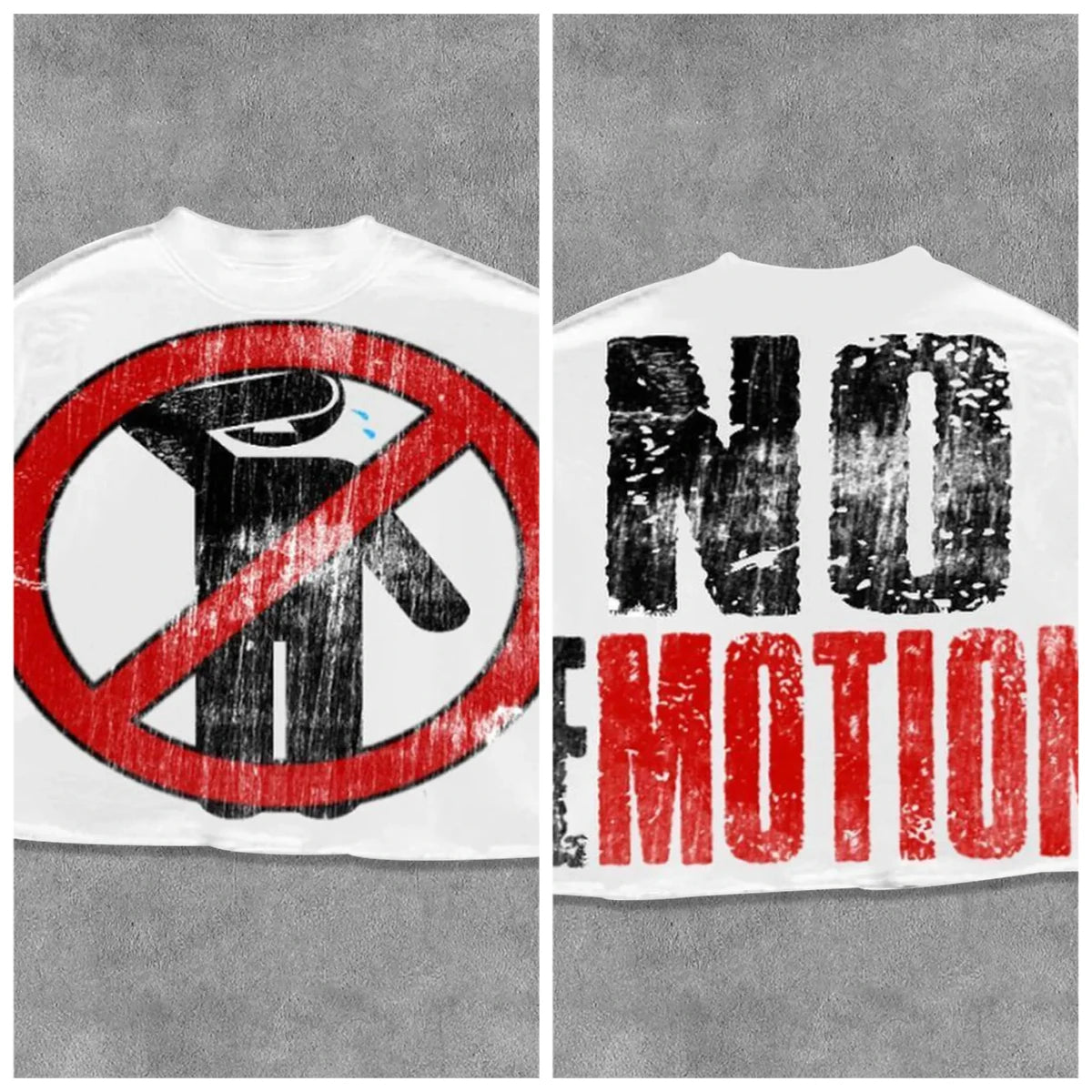 No Emotion Cropped Streetwear T-Shirt