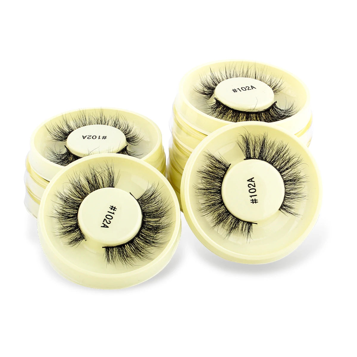 Wispy 3D Mink False Eyelashes – Natural Long, Fluffy & Reusable Strip Lashes (1 Pair)