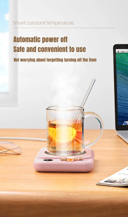 Electric Coffee Cup Warmer – 3-Setting Temperature Control Heating Coaster