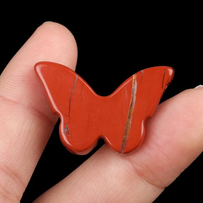 Mini Chakra Crystal Butterfly Figurine – Natural Stone Reiki Healing (20×30mm)
