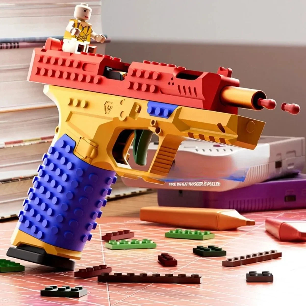 Hanging Toy Block Pistol